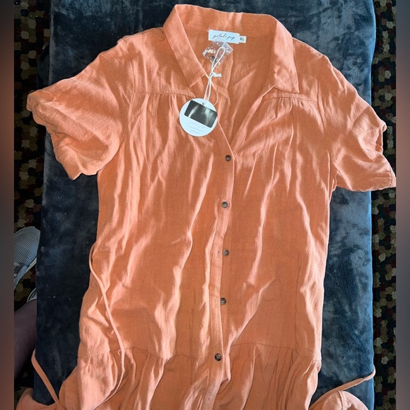 Petal & Pup Adara Midi Dress in Orange Size XL New with tag - Picture 6 of 11